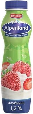 Йогуртный продукт Alpenland питьевой 1,2% Клубника, 290г