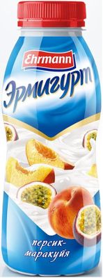 Эрмигурт питьевой 420г 1,2% Персик-маракуйя Нап.йог.паст.