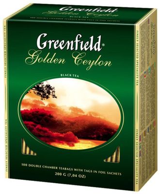 Чай черный Greenfield Golden Ceylon (2гх100п)*9 Чай черный Greenfield Golden Ceylon (2гх100п)*9