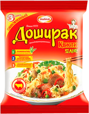 Лапша Доширак Квисти со вкусом говядины 48*70 г