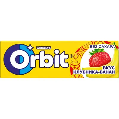 Жевательная резинка Orbit Клубника Банан 13,6г