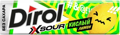 Жевательная резинка Dirol X SOUR кислый лимон 13,6г