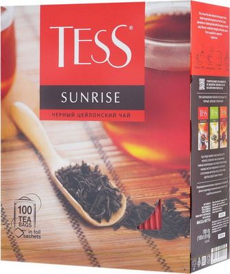 Чай Tess Sunrise Черный цейлонский в пакетиках, 1,8г*100шт 