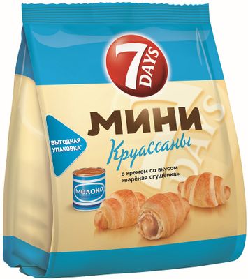 Круассаны мини 7DAYS с кремом Вареная сгущенка 176г
