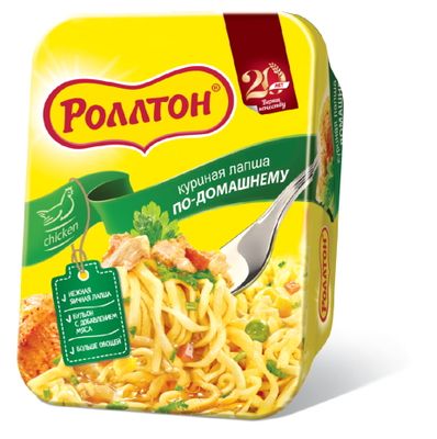 Лапша Роллтон куриная по-домашнему лоток 90г (24)