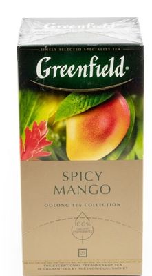 Чай Greenfield Spicy Mango зеленый, в пакетиках, 1,5г*25п