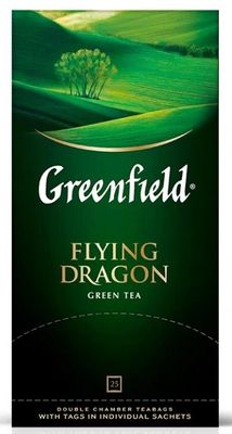 Чай Greenfield Flying Dragon зелёный, в пакетиках, 2г*25п