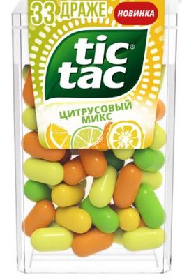 Драже Tic Tac Цитрусовый микс, 16г