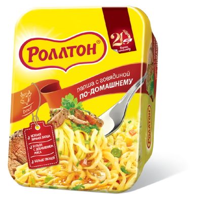 Лапша Роллтон по-домашнему говядина лоток 24*90г