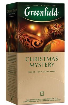 Чай Greenfield Christmas Mystery черный, в пакетиках, 1,5г*25п