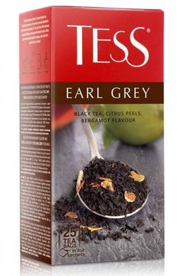 Чай черный Tess Earl Gray, в пакетиках, 1,8г*25шт