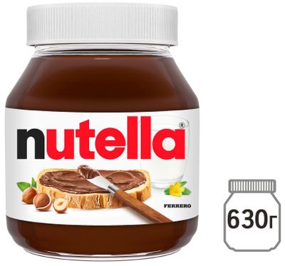 Паста ореховая Nutella с добавлением какао, 630 г