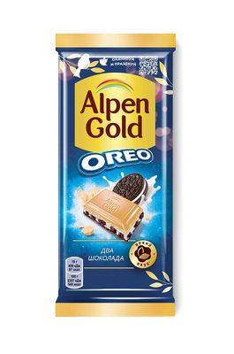 Шоколад Alpen Gold Oreo молочный Два Шоколада с белым и молочным шоколадом 85 г