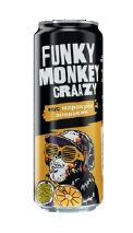 Газированный напиток Фанки Манки Крейзи вкус Маракуйя-Апельсин б/а ж/б 0,45*12