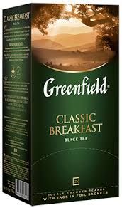 Чай ГРИНФИЛД Классик Брекфаст черный 10*(25п*2г)