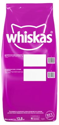 Сухой корм Whiskas для кошек «Подушечки с паштетом, Аппетитный обед с говядиной», 13,8кг