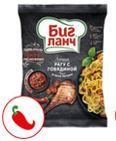 Лапша Биг Ланч рагу с говядиной и чили перцем, 75г