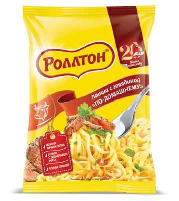 Лапша Роллтон по-домашнему говядина 40*85г