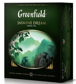 Чай Greenfield Jasmine Dream зеленый, в пакетиках, 2г*100п