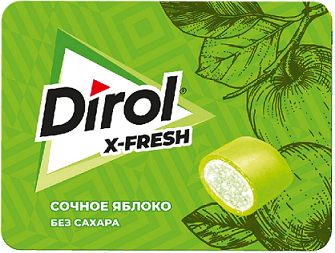 Жевательная резинка Dirol X-Fresh Сочное яблоко 16г