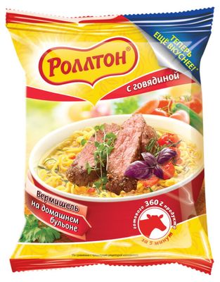 Лапша Роллтон говядина дом.бульоне 42*60г