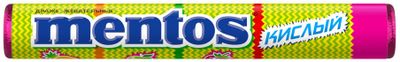 Жевательные драже Mentos Кислый, 37,5 г Жевательные драже Mentos Кислый, 37,5 г