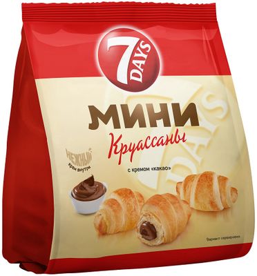 Круассаны 7 DAYS с кремом Какао 123*18