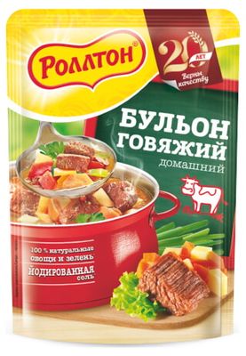 Бульон Роллтон домашний/говядина 90г 1/24 (20013905)
