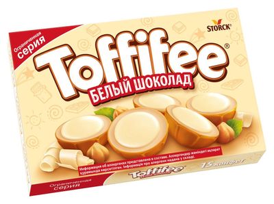 Конфеты Toffifee Белый шоколад 125г
