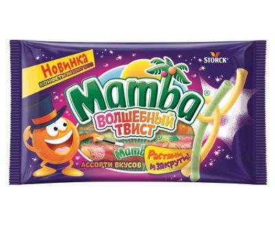 Конфеты жевательные Mamba Волшебный Твист Ассорти, 70г