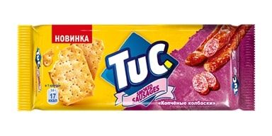 Крекер Tuc Копченые колбаски 100г