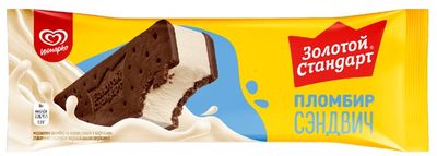 Мороженое Сэндвич Золотой стандарт, 69г