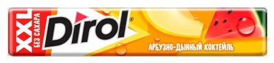 Жевательная резинка Dirol XXL арбузно-дынный коктейль, 19г