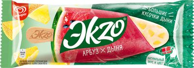 Мороженое Эскимо ЭКЗО АРБУЗ+ДЫНЯ 30*70г