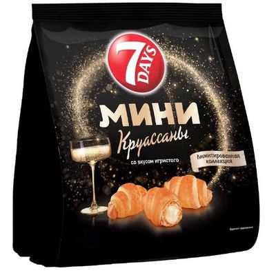 Круассаны мини 7 DAYS с кремом со вкусом игристого вина 265гр х 10