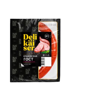 Колбаса Delikaiser Краковская ГОСТ п/к 300г
