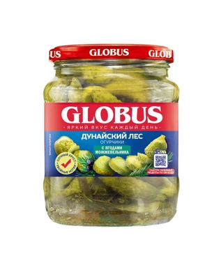 Огурцы Globus с можжевельником, 500мл