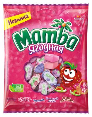 МАМБА Жевательные конфеты Ягодная 70г*24
