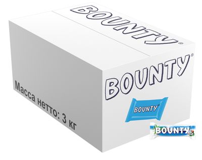 Шоколадные конфеты Bounty minis с нежной мякотью кокоса, 3 кг