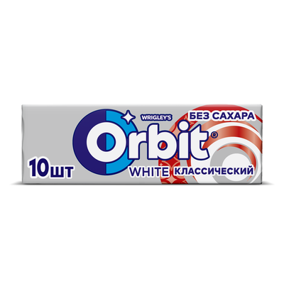 Жевательная резинка Orbit White Классический без сахара, 13,6 г