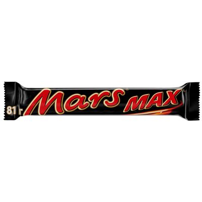 Шоколадный батончик Mars Max с карамелью и нугой, 81 г Шоколадный батончик Mars Max с карамелью и нугой, 81 г