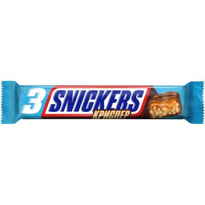 Шоколадный батончик Snickers Криспер с карамелью, арахисом и хрустящими рисовыми шариками, 60 г Шоколадный батончик Snickers Криспер с карамелью, арахисом и хрустящими рисовыми шариками, 60 г