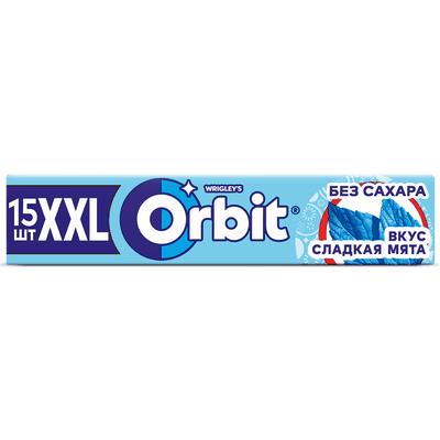 Жевательная резинка Orbit XXL Сладкая мята без сахара, 20,4 г