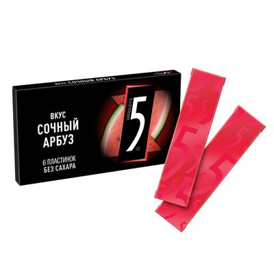 Жевательная резинка Five Сочный арбуз без сахара, 15,6 г