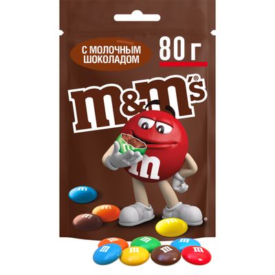 Конфеты M&M'S драже c молочным шоколадом, 80 г