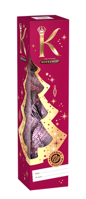 Коллекция шоколадных конфет Коркунов из темного и молочного шоколада, с цельным и дробленым фундуком, вафельной крошкой, светлой и темной ореховой начинкой, 73г