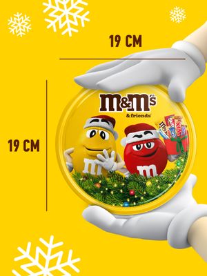 Сладкий подарок M&M's & Friends на Новый Год, набор конфет M&M's, Snickers, Twix, Milky Way, Bounty, Skittles 311г