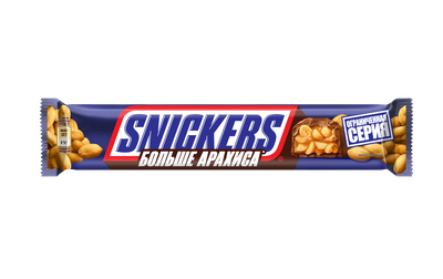 Шоколадный батончик Snickers Больше Арахиса, 87 г