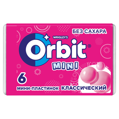 Жевательная резинка Orbit Классический без сахара, 10,2 г