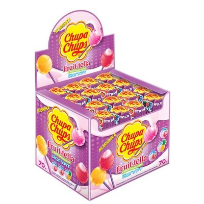 Карамель с жевательной резинкой Chupa Chups Фруттелла, 17г, 70шт